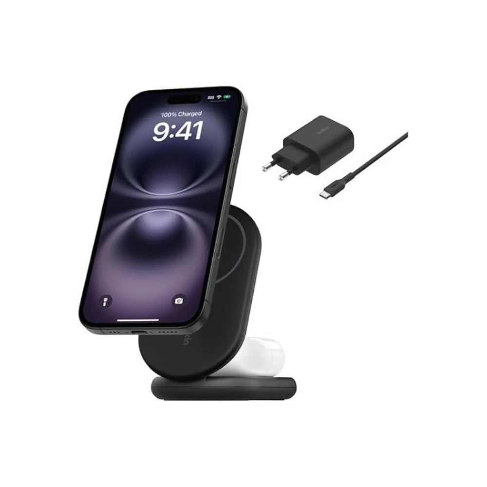 Belkin BoostCharge 2-in-1 Magnetic Foldable Wireless Charger with Qi2 15W
