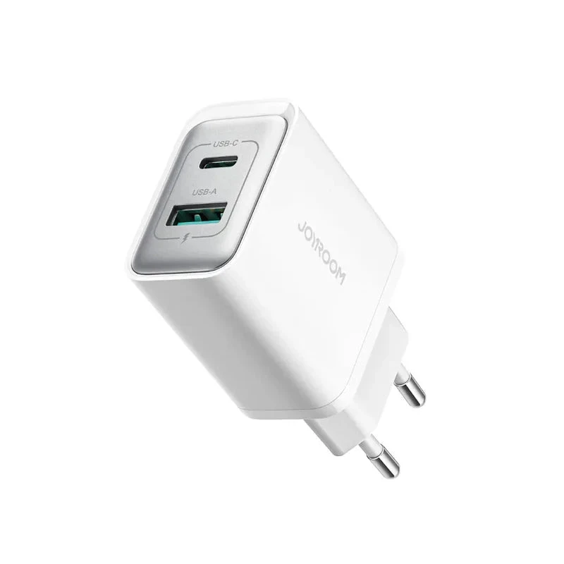 Joyroom JR-TCF15 30W Dual-Port USB-A + USB-C Charger - Transparent White EU